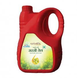 Patanjali Kachi Ghani Mustard Oil   Plastic Container  5 litre